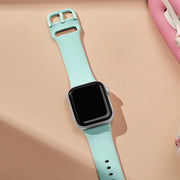 For Apple Watch Series 10 46mm Pin Buckle Silicone Watch Band(Mint Green)