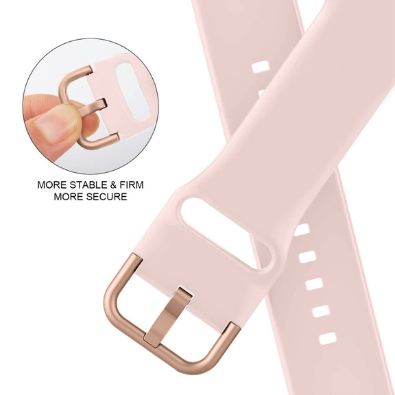 For Apple Watch Series 10 46mm Pin Buckle Silicone Watch Band(Pink Sand)