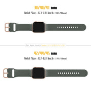 For Apple Watch Series 10 46mm Pin Buckle Silicone Watch Band(Olive)