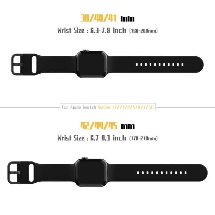 For Apple Watch Series 10 46mm Pin Buckle Silicone Watch Band(Black)