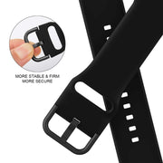 For Apple Watch Series 10 46mm Pin Buckle Silicone Watch Band(Black)