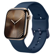 For Apple Watch Series 10 46mm Pin Buckle Silicone Watch Band(Abyss Blue)