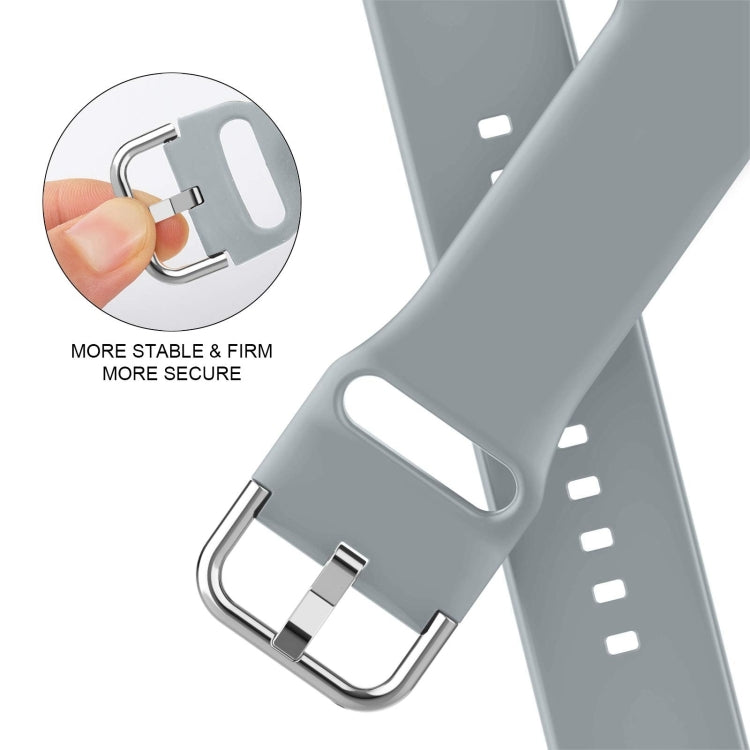 For Apple Watch Series 10 46mm Pin Buckle Silicone Watch Band(Light Grey) - free shipping - PMC TechLife - Order now!