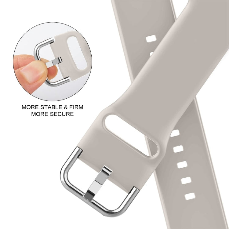 For Apple Watch Series 10 46mm Pin Buckle Silicone Watch Band(Starlight)