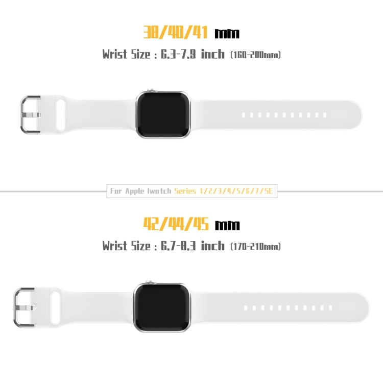 For Apple Watch Series 10 42mm Pin Buckle Silicone Watch Band(White)