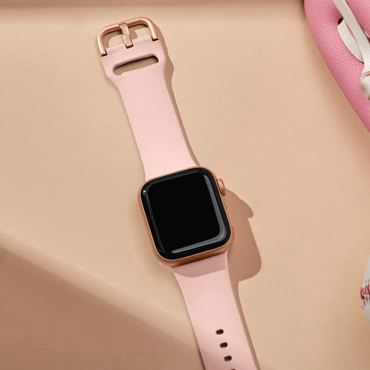 For Apple Watch Series 10 42mm Pin Buckle Silicone Watch Band(Pink) - free shipping - PMC TechLife - Order now!