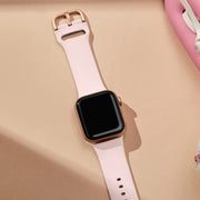 For Apple Watch Series 10 42mm Pin Buckle Silicone Watch Band(Pink Sand)