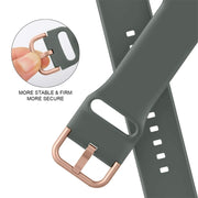 For Apple Watch Series 10 42mm Pin Buckle Silicone Watch Band(Olive)