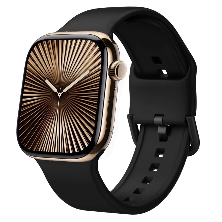For Apple Watch Series 10 42mm Pin Buckle Silicone Watch Band(Black) - free shipping - PMC TechLife - Order now!