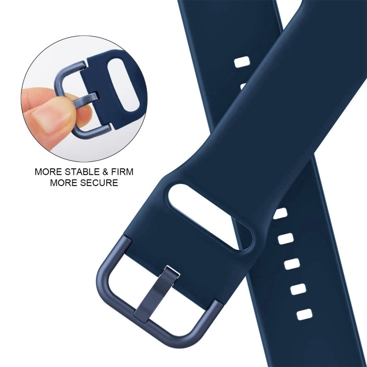 For Apple Watch Series 10 42mm Pin Buckle Silicone Watch Band(Abyss Blue)