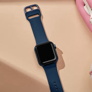 For Apple Watch Series 10 42mm Pin Buckle Silicone Watch Band(Abyss Blue)