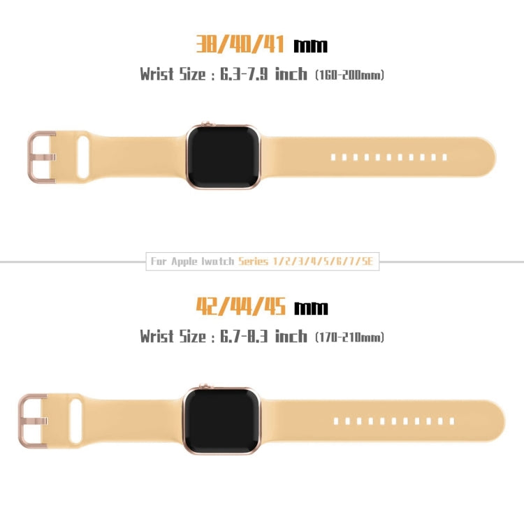 For Apple Watch Series 10 42mm Pin Buckle Silicone Watch Band(Light Orange)