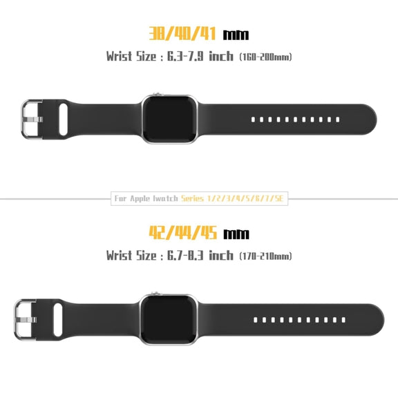 For Apple Watch Series 10 42mm Pin Buckle Silicone Watch Band(Light Grey)