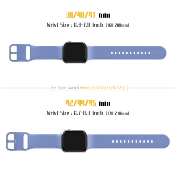 For Apple Watch Series 10 42mm Pin Buckle Silicone Watch Band(Cyan Blue)