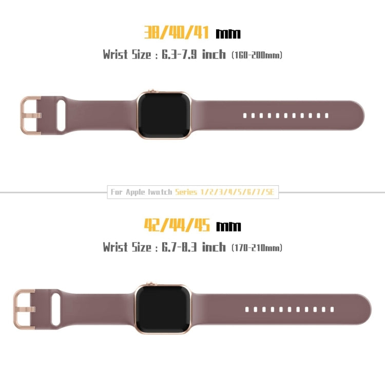 For Apple Watch Series 10 42mm Pin Buckle Silicone Watch Band(Smoked Purple)