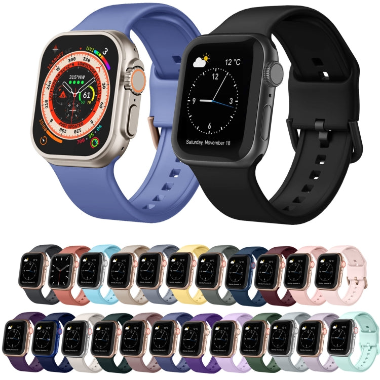 For Apple Watch Series 6 40mm Pin Buckle Silicone Watch Band(Lavender)