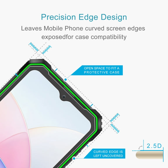 For Blackview BV6200 50pcs 0.26mm 9H 2.5D Tempered Glass Film