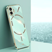 For Nothing Phone 2 XINLI Straight Edge 6D Electroplate TPU Phone Case(Mint Green)