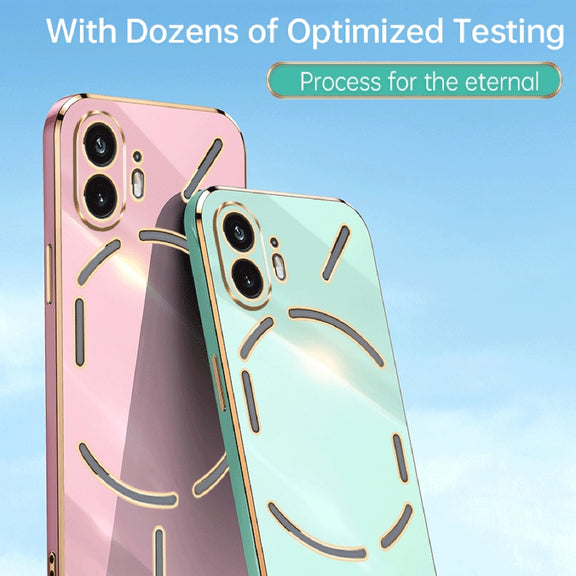 For Nothing Phone 2 XINLI Straight Edge 6D Electroplate TPU Phone Case(Mint Green)