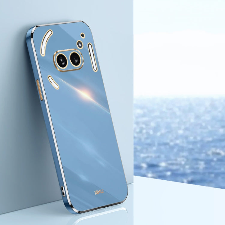 For Nothing Phone 2A XINLI Straight Edge 6D Electroplate TPU Phone Case(Celestial Blue) - Nothing Cases by XINLI | Online Shopping South Africa | PMC Jewellery | Buy Now Pay Later Mobicred
