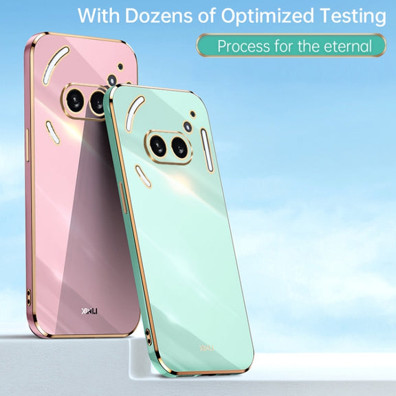 For Nothing Phone 2A XINLI Straight Edge 6D Electroplate TPU Phone Case(Mint Green)