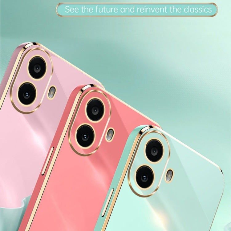 For Nothing CMF Phone 1 XINLI Straight Edge 6D Electroplate TPU Phone Case(White)