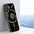 For Nothing Phone 2 XINLI Straight Edge 6D Electroplate TPU Phone Case with Ring Holder(Black) - More Brand by XINLI | Online Shopping South Africa | PMC TechLife | Buy Now Pay Later Mobicred