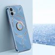 For Nothing Phone 2 XINLI Straight Edge 6D Electroplate TPU Phone Case with Ring Holder(Celestial Blue) - More Brand by XINLI | Online Shopping South Africa | PMC TechLife | Buy Now Pay Later Mobicred