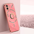 For Nothing Phone 2 XINLI Straight Edge 6D Electroplate TPU Phone Case with Ring Holder(Hawthorn Red) - More Brand by XINLI | Online Shopping South Africa | PMC TechLife | Buy Now Pay Later Mobicred