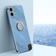 For Nothing CMF Phone 1 XINLI Straight Edge 6D Electroplate TPU Phone Case with Ring Holder(Celestial Blue) - More Brand by XINLI | Online Shopping South Africa | PMC TechLife | Buy Now Pay Later Mobicred