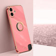 For Nothing CMF Phone 1 XINLI Straight Edge 6D Electroplate TPU Phone Case with Ring Holder(Hawthorn Red) - More Brand by XINLI | Online Shopping South Africa | PMC TechLife | Buy Now Pay Later Mobicred