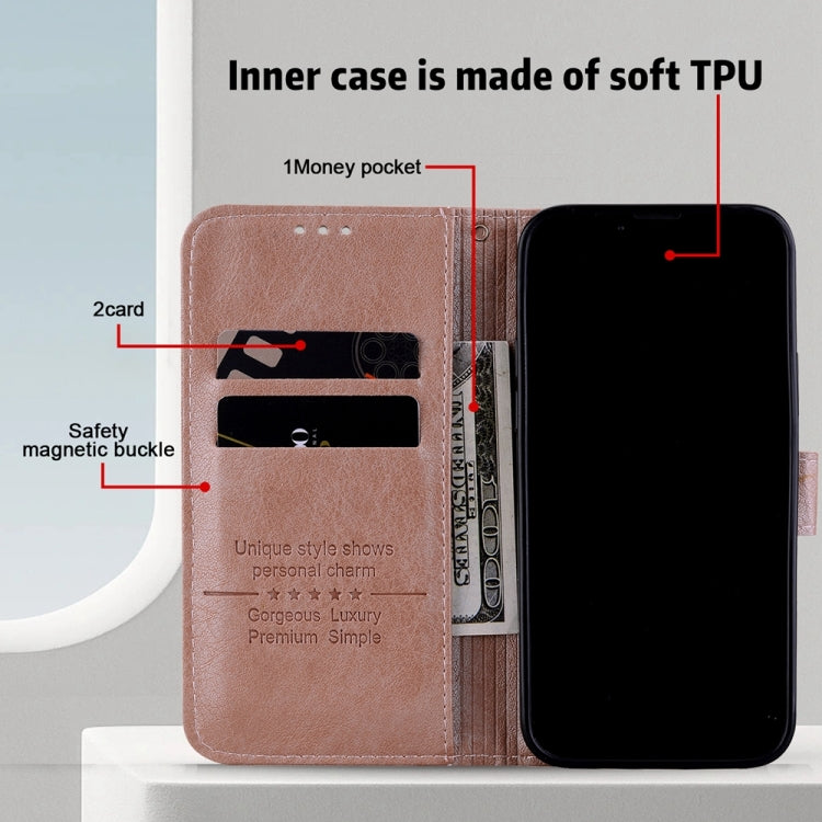 For Google Pixel 9 Pro Skin Feeling Oil Leather Texture PU + TPU Phone Case(Champagne) - Google Cases by PMC TechLife | Online Shopping South Africa | PMC TechLife | Buy Now Pay Later Mobicred