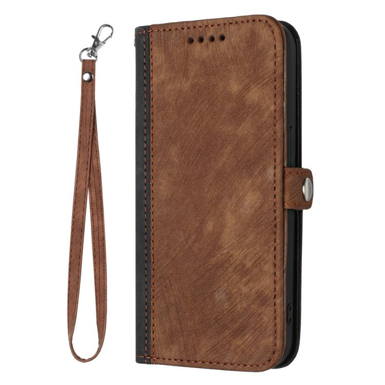For iPhone 17 Side Buckle Double Fold Hand Strap Leather Phone Case(Brown) - free shipping - PMc TechLife - Order now!