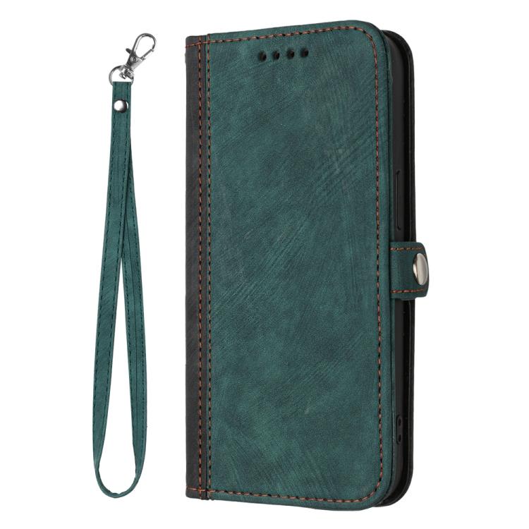 For iPhone 17 Pro Max Side Buckle Double Fold Hand Strap Leather Phone Case(Dark Green) - free shipping - PMc TechLife - Order now!