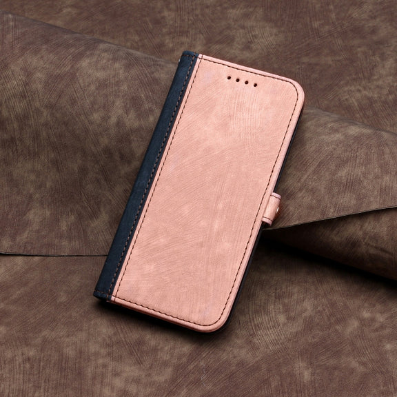 For Huawei Pura 70 Pro / Pura 70 Pro+ Side Buckle Double Fold Hand Strap Leather Phone Case(Pink)