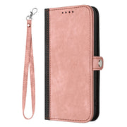 For Huawei Pura 70 Pro / Pura 70 Pro+ Side Buckle Double Fold Hand Strap Leather Phone Case(Pink)