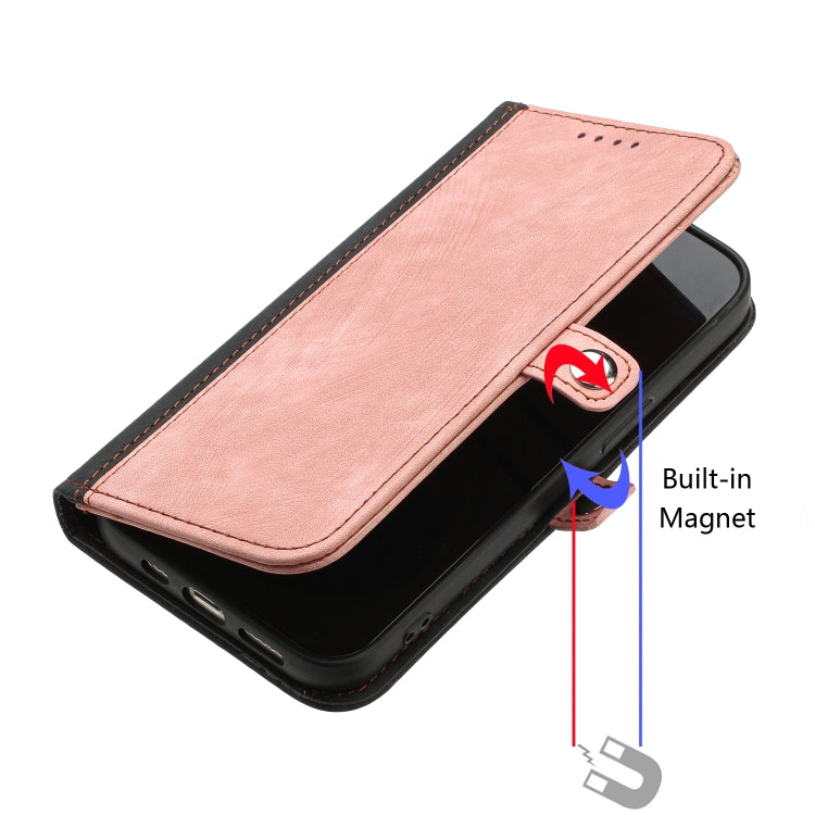 For Huawei Pura 70 Pro / Pura 70 Pro+ Side Buckle Double Fold Hand Strap Leather Phone Case(Pink)