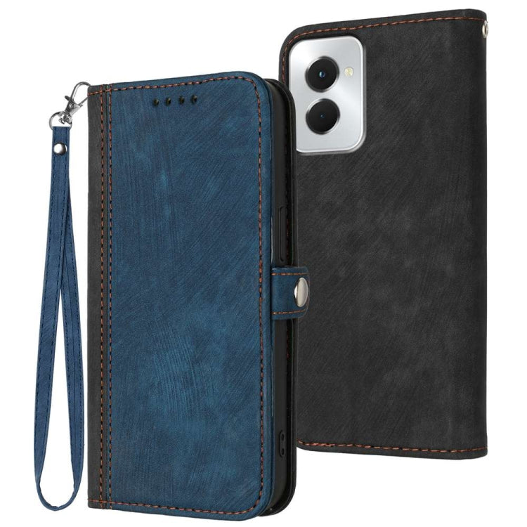 For Motorola Moto G Power 5G 2024 Side Buckle Double Fold Hand Strap Leather Phone Case(Royal Blue) - Motorola Cases by PMC Jewellery | Online Shopping South Africa | PMC Jewellery | Buy Now Pay Later Mobicred