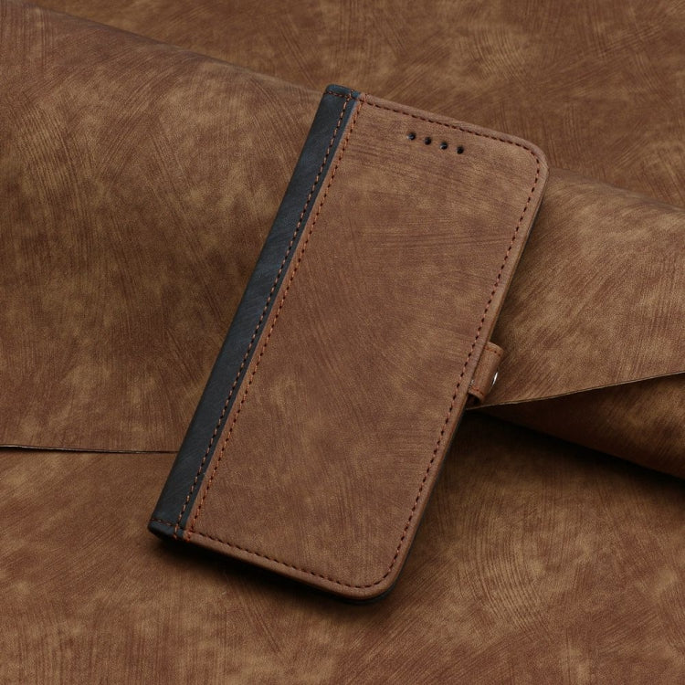 For Motorola Moto G Power 5G 2024 Side Buckle Double Fold Hand Strap Leather Phone Case(Brown)