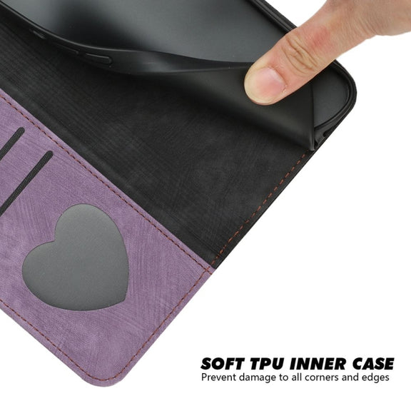 For Motorola Moto G Power 5G 2024 Side Buckle Double Fold Hand Strap Leather Phone Case(Purple)