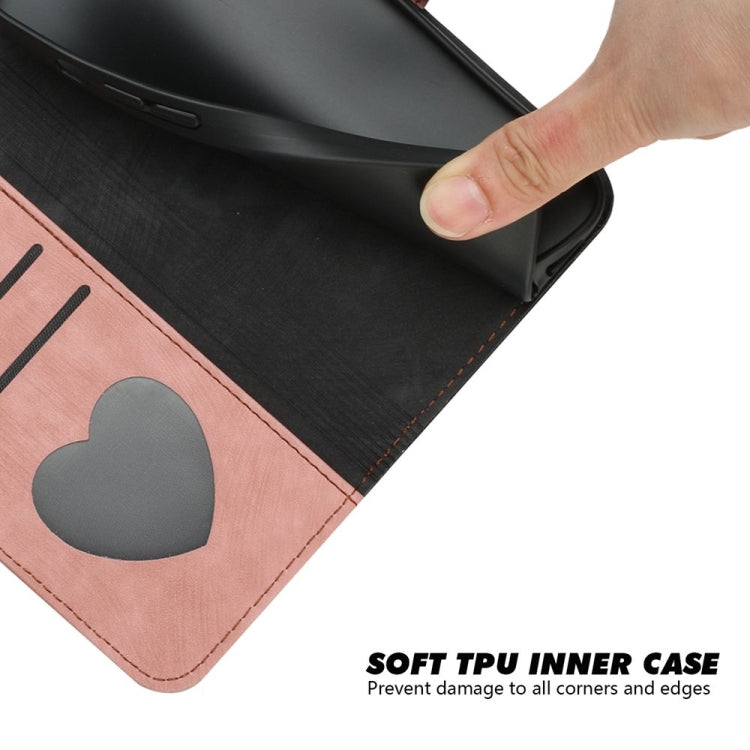 For Motorola Moto G Power 5G 2024 Side Buckle Double Fold Hand Strap Leather Phone Case(Pink)