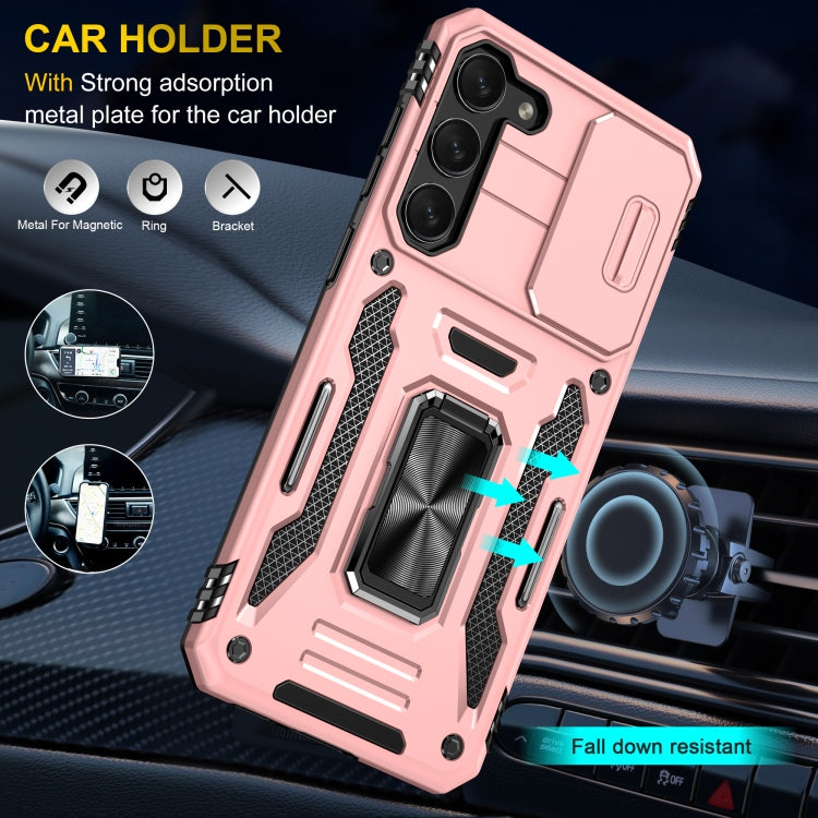 For Samsung Galaxy S24 5G Armor PC + TPU Camera Shield Phone Case(Rose Gold) - Galaxy S24 5G Cases by PMC TechLife | Online Shopping South Africa | PMC TechLife