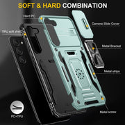 For Samsung Galaxy S24+ 5G Armor PC + TPU Camera Shield Phone Case(Alpine Green)