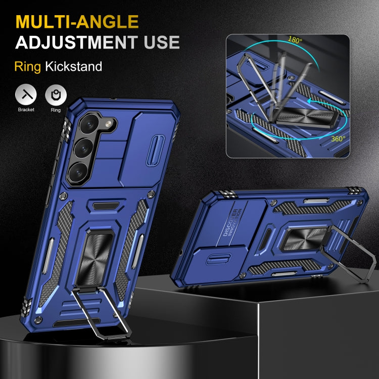 For Samsung Galaxy S24+ 5G Armor PC + TPU Camera Shield Phone Case(Navy Blue) - Galaxy S24+ 5G Cases by PMC TechLife | Online Shopping South Africa | PMC TechLife