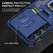 For Samsung Galaxy S24+ 5G Armor PC + TPU Camera Shield Phone Case(Navy Blue)