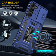 For Samsung Galaxy S24+ 5G Armor PC + TPU Camera Shield Phone Case(Navy Blue)