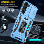 For Samsung Galaxy S24+ 5G Armor PC + TPU Camera Shield Phone Case(Light Blue)
