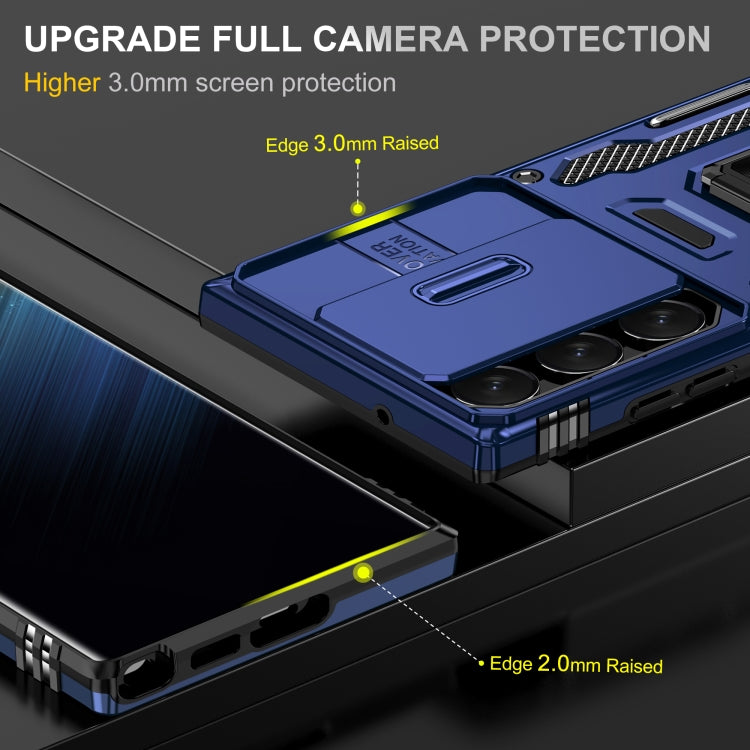 For Samsung Galaxy S24 Ultra 5G Armor PC + TPU Camera Shield Phone Case(Navy Blue) - Galaxy S24 Ultra 5G Cases by PMC TechLife | Online Shopping South Africa | PMC TechLife