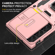 For Samsung Galaxy S24 Ultra 5G Armor PC + TPU Camera Shield Phone Case(Rose Gold)