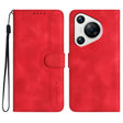 For Huawei Pura 70 Pro/70 Pro+ Heart Pattern Skin Feel Leather Phone Case(Red) - Huawei Cases by PMC Jewellery | Online Shopping South Africa | PMC Jewellery | Buy Now Pay Later Mobicred